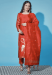 Picture of Cotton & Silk Indian Red Readymade Salwar Kameez