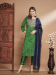 Picture of Silk Dark Olive Green Readymade Salwar Kameez