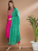 Picture of Silk Medium Violet Red Readymade Salwar Kameez