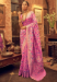 Picture of Excellent Silk Light Salmon Saree