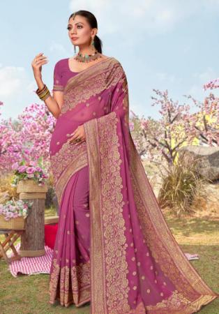 Picture of Wonderful Georgette Indian Red Saree