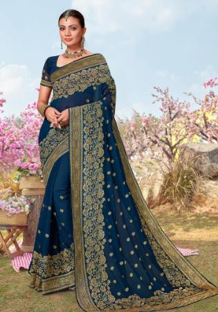 Picture of Beauteous Georgette Midnight Blue Saree