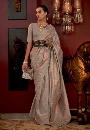 Picture of Superb Silk Grey Saree