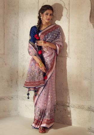 Picture of Ravishing Organza Grey Saree