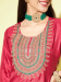 Picture of Exquisite Silk Fire Brick Readymade Salwar Kameez