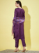 Picture of Wonderful Silk Purple Readymade Salwar Kameez