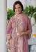 Picture of Shapely Organza Dim Gray Straight Cut Salwar Kameez