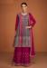 Picture of Georgette Medium Violet Red Straight Cut Salwar Kameez