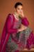 Picture of Georgette Medium Violet Red Straight Cut Salwar Kameez