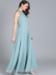 Picture of Cotton & Georgette & Net Light Steel Blue Readymade Gown