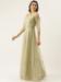 Picture of Cotton & Georgette & Net Dark Khaki Readymade Gown