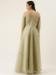 Picture of Cotton & Georgette & Net Dark Khaki Readymade Gown