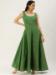 Picture of Cotton & Georgette & Net Dark Olive Green Readymade Gown