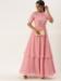 Picture of Radiant Cotton & Georgette & Net Pink Readymade Gown