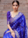 Picture of Pretty Silk Medium Slate Blue Saree