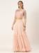 Picture of Georgette & Organza Pale Golden Rod Readymade Gown