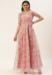 Picture of Statuesque Georgette & Organza Pink Readymade Gown