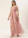 Picture of Statuesque Georgette & Organza Pink Readymade Gown