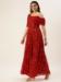 Picture of Good Looking Georgette & Organza Maroon Readymade Gown