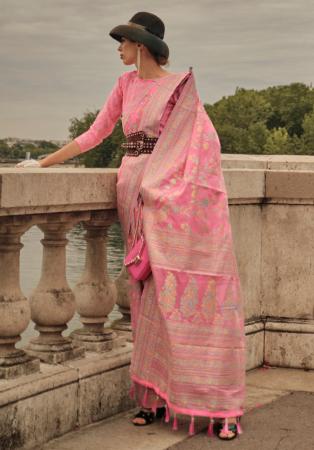 Picture of Good Looking Organza Rosy Brown Saree