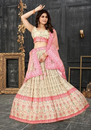 Picture of Pleasing Silk Tan Lehenga Choli