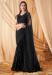 Picture of Enticing Georgette & Silk Black Saree