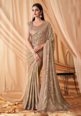 Picture of Exquisite Georgette & Silk Rosy Brown Saree