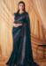 Picture of Lovely Georgette & Silk Dark Slate Grey Saree