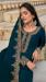 Picture of Elegant Silk Navy Blue Straight Cut Salwar Kameez