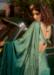 Picture of Shapely Georgette & Satin Dark Sea Green Saree