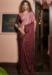 Picture of Good Looking Georgette & Satin Rosy Brown Saree