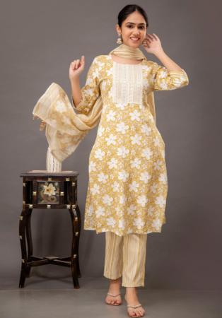 Picture of Rayon & Cotton Burly Wood Readymade Salwar Kameez