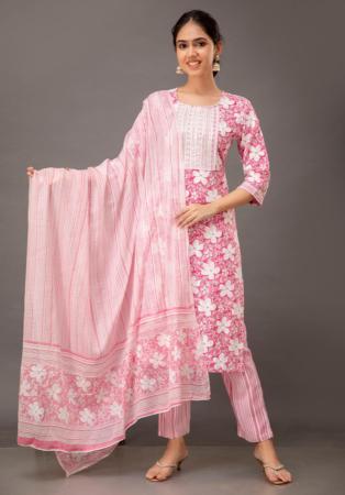 Picture of Rayon & Cotton Light Coral Readymade Salwar Kameez