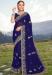 Picture of Charming Georgette Midnight Blue Saree