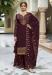 Picture of Georgette Dark Olive Green Straight Cut Salwar Kameez