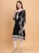 Picture of Wonderful Georgette Black Kurtis & Tunic