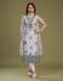 Picture of Ravishing Net Silver Straight Cut Salwar Kameez