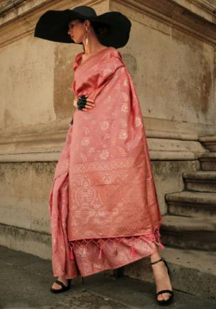 Picture of Superb Silk Pale Violet Red Saree