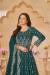 Picture of Georgette Dark Slate Grey Straight Cut Salwar Kameez