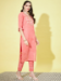 Picture of Cotton & Silk Light Pink Readymade Salwar Kameez