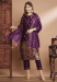 Picture of Cotton & Silk Purple Readymade Salwar Kameez