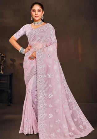 Picture of Gorgeous Organza Thistle Saree