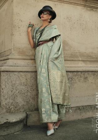 Picture of Shapely Silk Dark Sea Green Saree