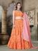 Picture of Pleasing Organza Sandy Brown Lehenga Choli