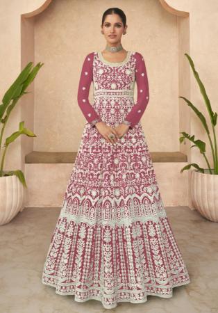 Picture of Pleasing Georgette Indian Red Anarkali Salwar Kameez