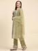 Picture of Grand Net Dark Khaki Straight Cut Salwar Kameez