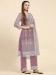 Picture of Shapely Net Plum Straight Cut Salwar Kameez