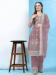 Picture of Shapely Net Plum Straight Cut Salwar Kameez