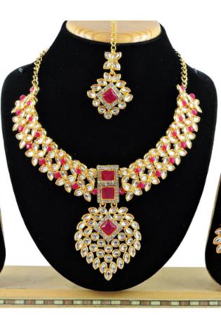 Picture of Classy Fire Brick Necklace Set