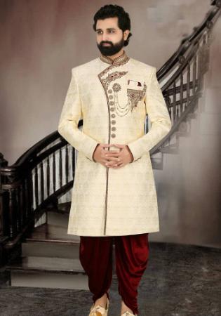 Picture of Resplendent Silk Linen Sherwani